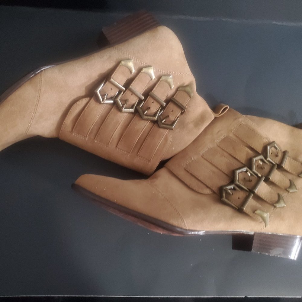 Tan Suede ankle boot